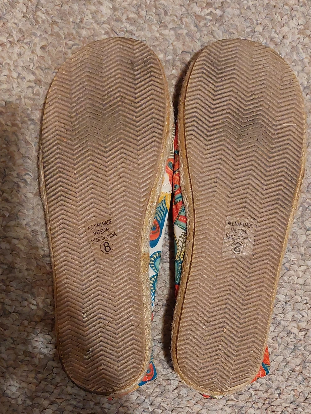 Feather Print Espadrille Flats